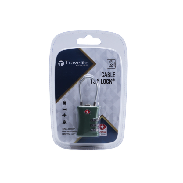 TRAVELITE CABLE 3 DIAL COMBINATION TSA LOCK