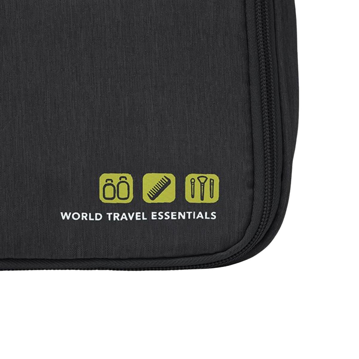 TRAVELON WORLD TRAVEL ESSENTIALS HANGING TOILETRY KIT