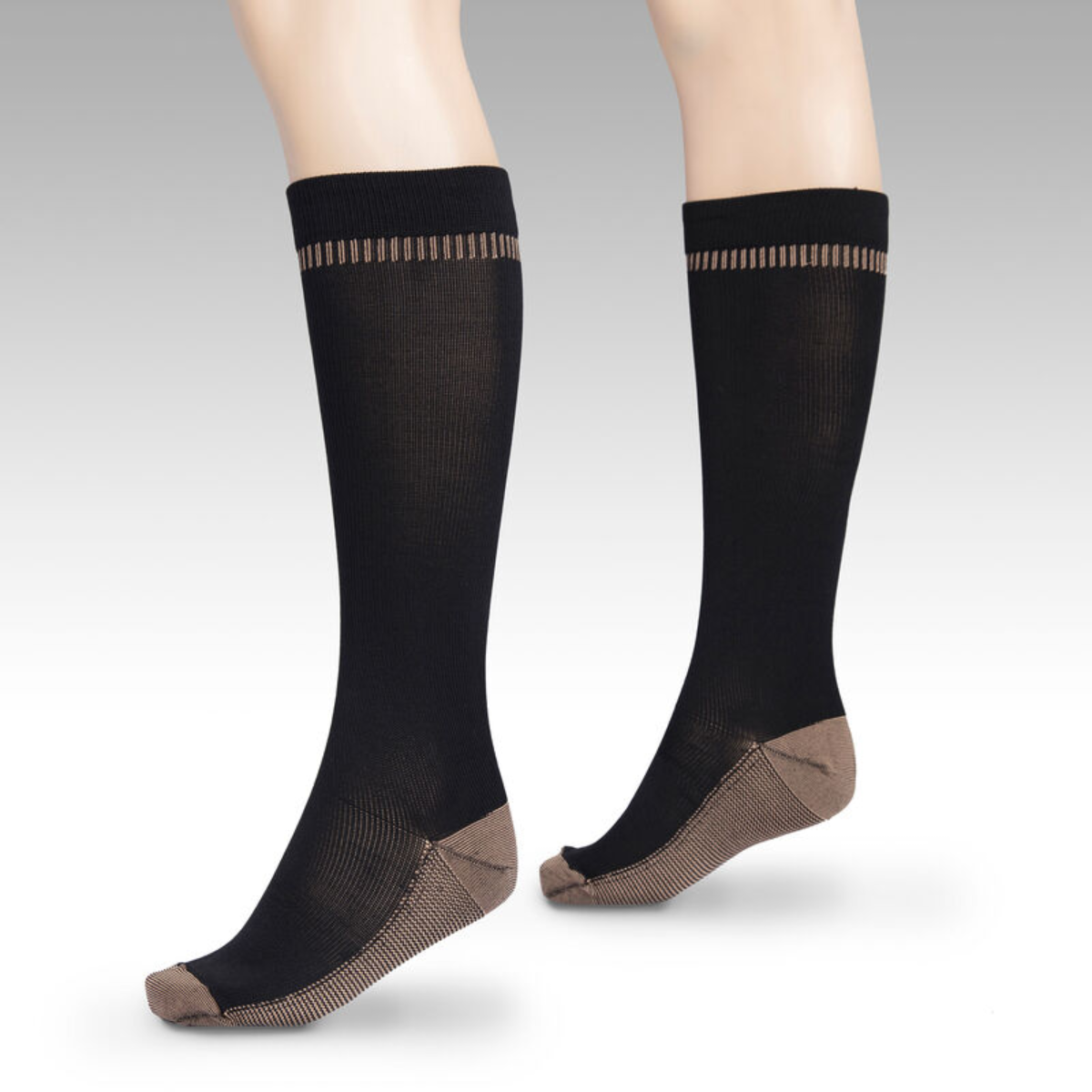 TRAVELON COPPER INFUSED COMPRESSION SOCKS - LARGE - Image 2