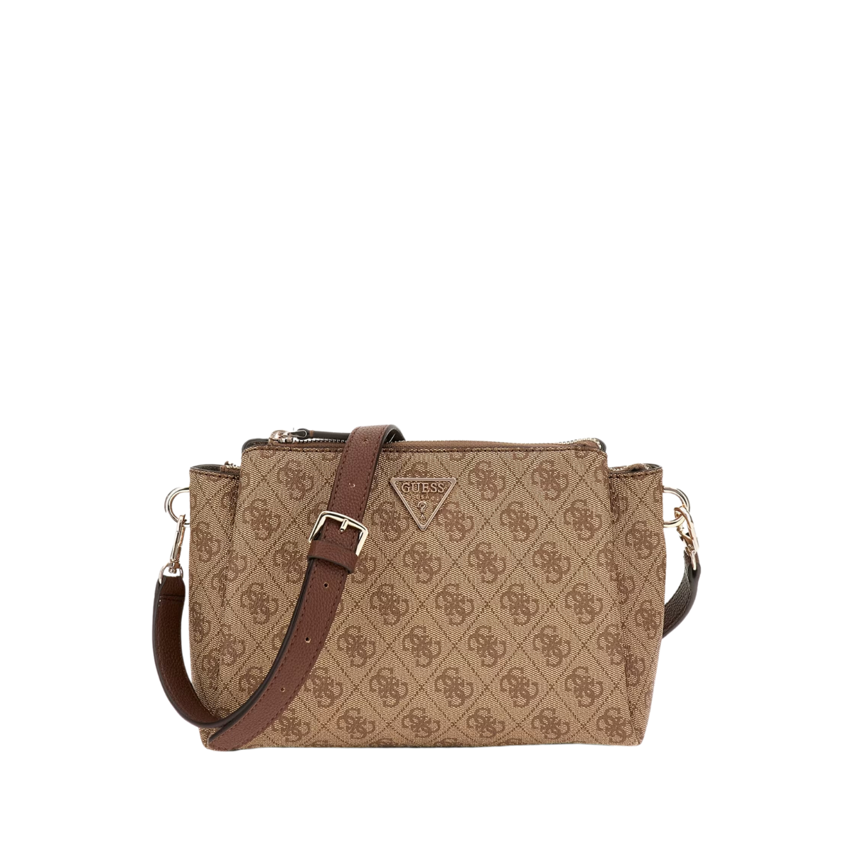 GUESS NOELLE TRI COMPARTMENT PRINT CROSSBODY