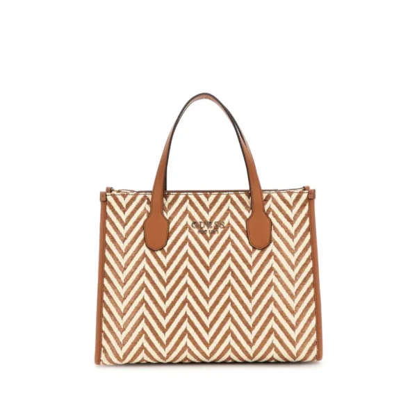 GUESS SILVANA 2 TEXTURED COMPARTMENT TOTE