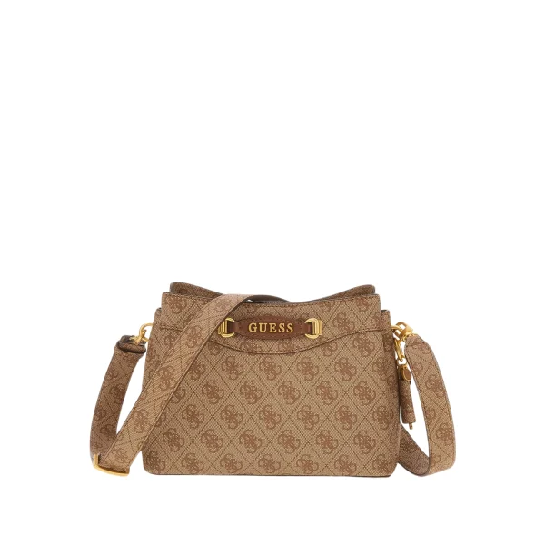 GUESS EMERA LOGO GIRLFRIEND CROSSBODY TOP ZIP