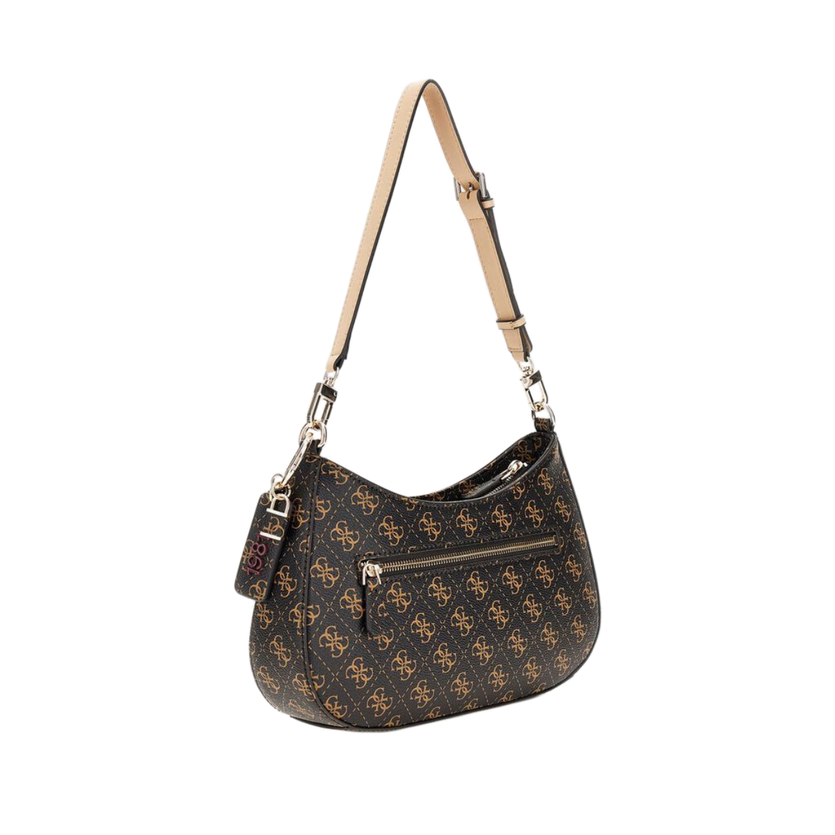 GUESS NOELLE STRIPES TOP ZIP SHOULDER BAG - Image 2