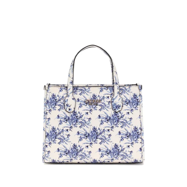 GUESS SILVANA 2 COMPARTMENT PRINTED TOTE